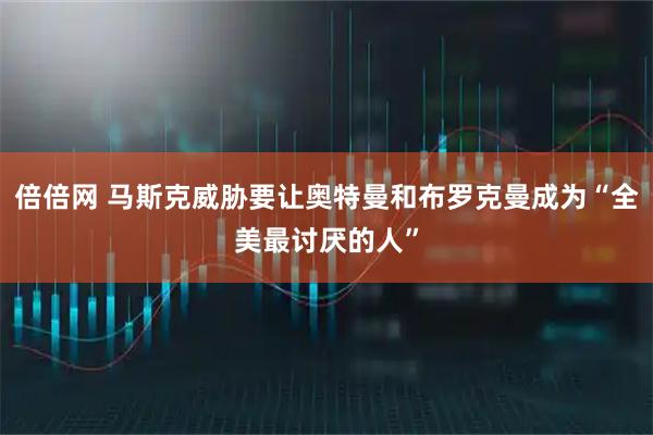 倍倍网 马斯克威胁要让奥特曼和布罗克曼成为“全美最讨厌的人”